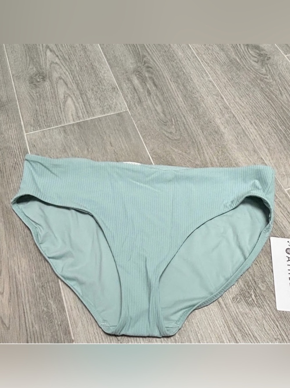 NWT Athleta Clean Full Rib Swim Bottom Dawn Blue Bikini Brief XL